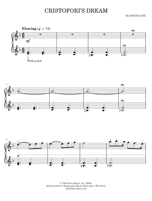 Cristofori's Dream - David Lanz (Easy Piano)