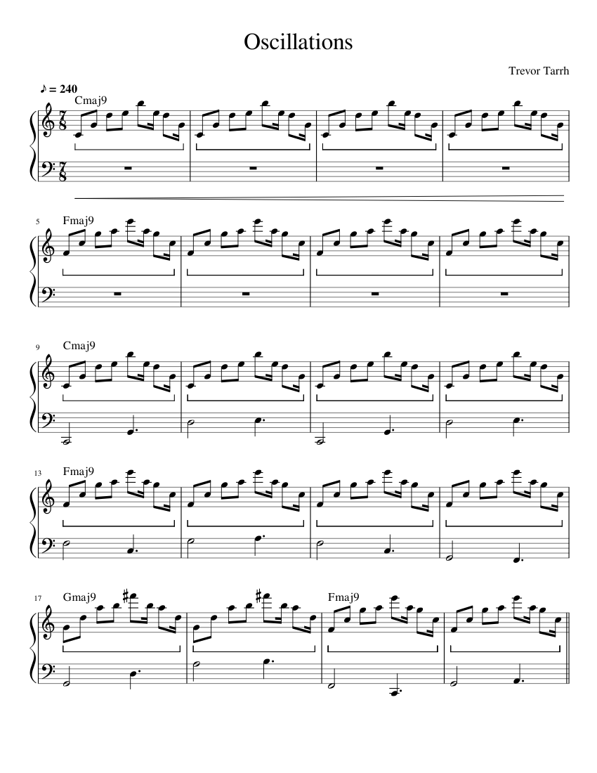 Oscillations Sheet music for Piano (Solo)