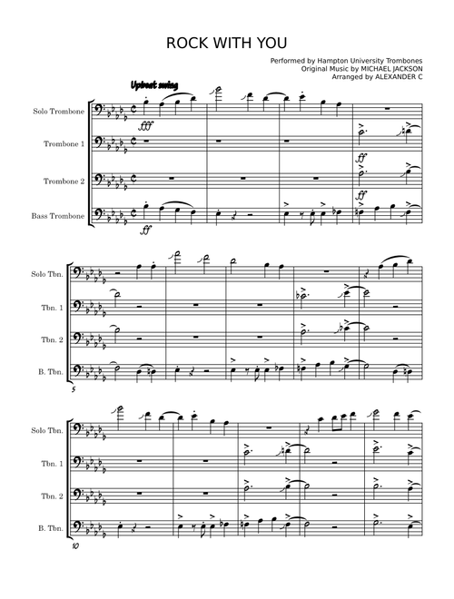 ROCK WITH YOU - Trombone Fanfare (Hampton University)