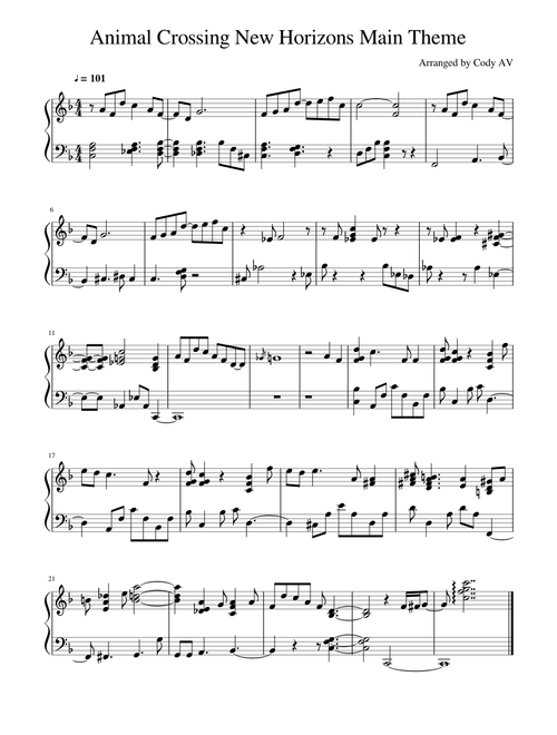 Animal Crossing - New Horizons - Piano