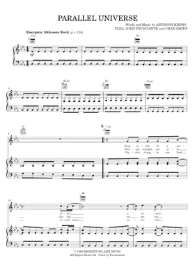 Free parallel universe by Chili Peppers sheet music | Download PDF or print on Musescore.com