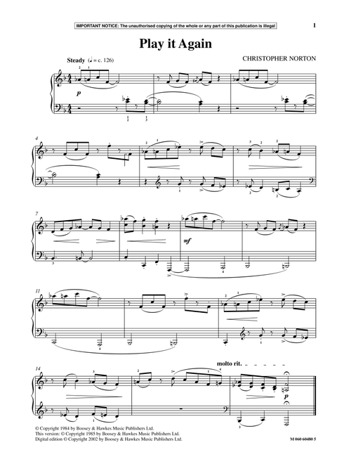 Play It Again - Christopher Norton (Piano Solo)