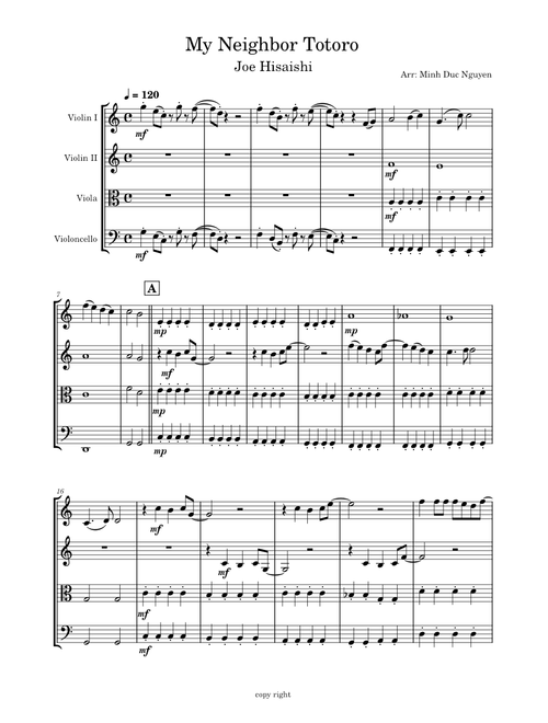 My Neighbor Totoro String Quartet