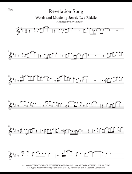 Revelation Song (Arr. Kevin Busse) - Jennie Lee Riddle (Flute Solo)