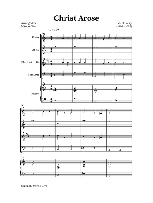 Christ Arose (Arr. Márcio Silva) - Robert Loury (Woodwind Ensemble)