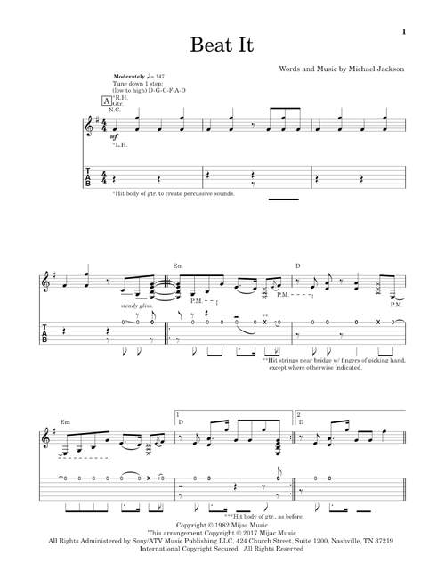 Beat It (Arr. Igor Presnyakov) - Michael Jackson (Solo Guitar)