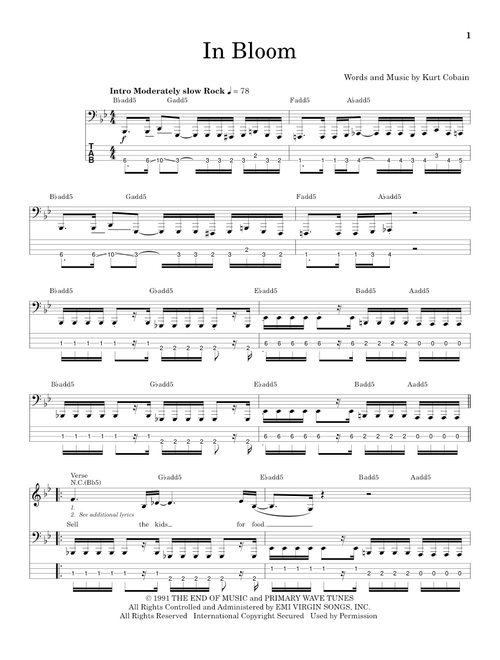 In Bloom - Nirvana (School of Rock - Bass Guitar)