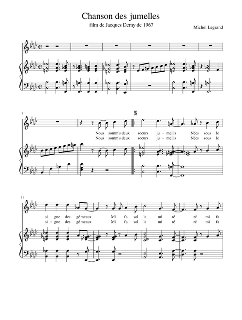 Chanson des jumelles 