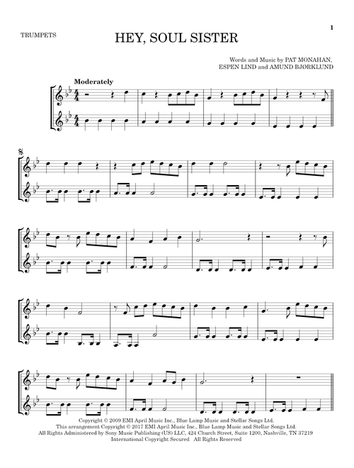 Hey, Soul Sister - Train (Trumpet Duet)