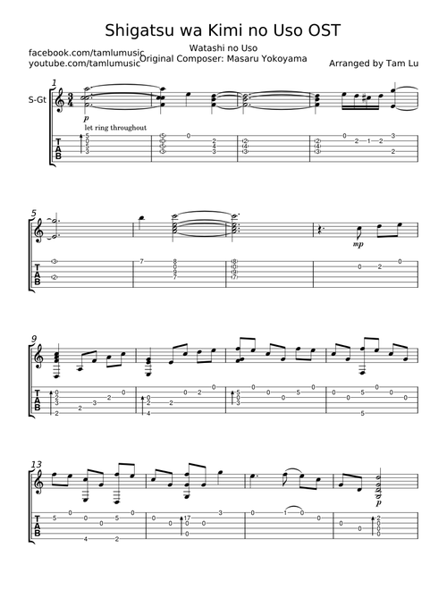 Shigatsu wa Kimi no Uso - Masaru Yokoyama
