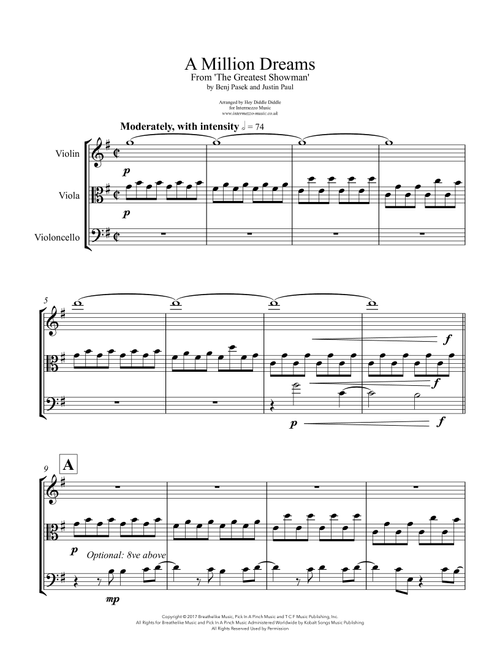 A Million Dreams (Arr. Hey Diddle Diddle) - Joe Trapanese, John Debney (String Ensemble)