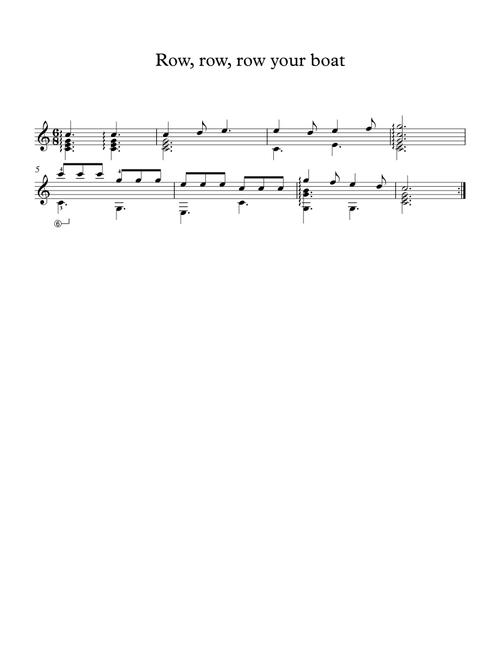 Row, row, row your boat (Arr. Milan Mitic) - Traditional (Solo Guitar)
