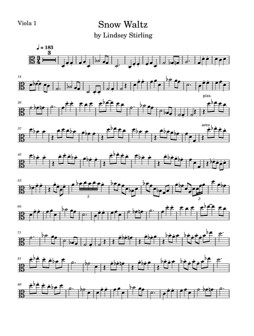 Snow Waltz (Arr. Anya Alston) - Lindsey Stirling (Viola Solo)