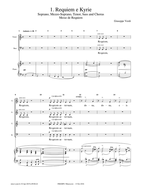Messa da Requiem, Requiem e Kyrie by  Giuseppe Verdi