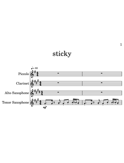 Sticky (Arr. Nick Mogensen) - tyler the creator (Marching Band)