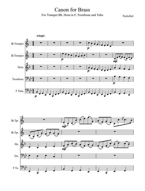 Canon for Brass