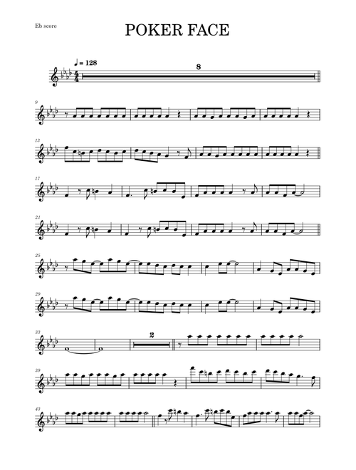 Poker face – Lady Gaga (ALTO SAX RMX)