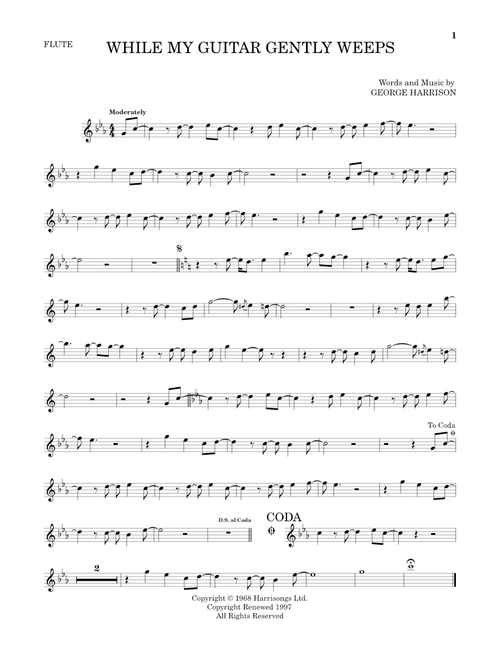 While My Guitar Gently Weeps - The Beatles (Flute Solo)