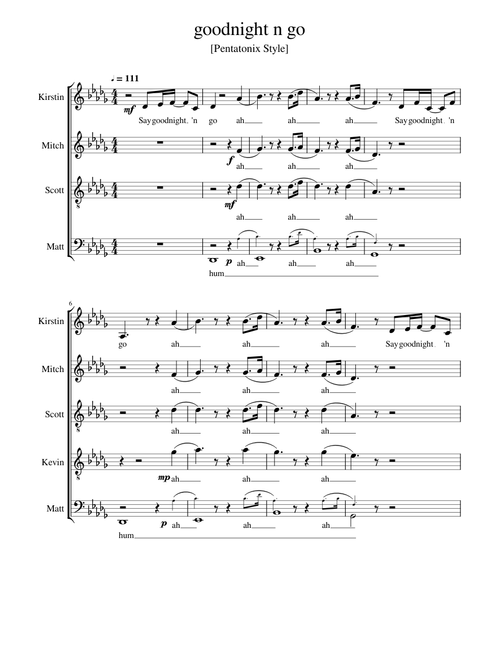 goodnight n go – Ariana Grande [Pentatonix Style] - WIP
