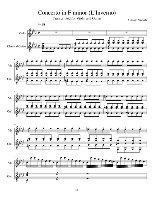 Antonio Vivaldi - Concerto in F minor (L'Inverno)