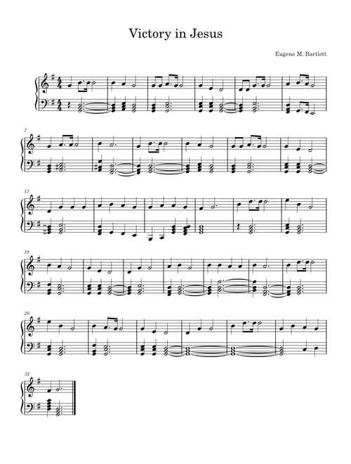 Victory in Jesus – Eugene Bartlett Victory in Jesus