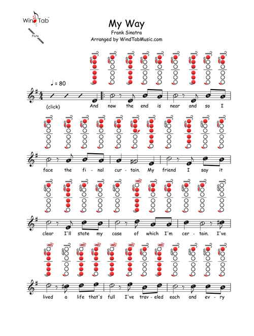 My Way (Arr. WindTab) - Elvis Presley (Flute Solo)