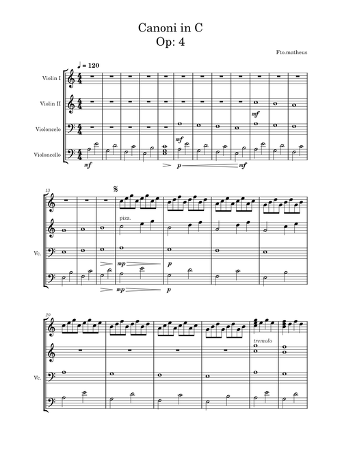 Canoni in C - n°1 - Op 4