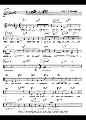 Play Official version of Lush life Sheet Music by Billy Strayhorn
