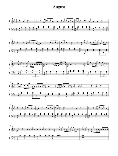 August – Taylor Swift