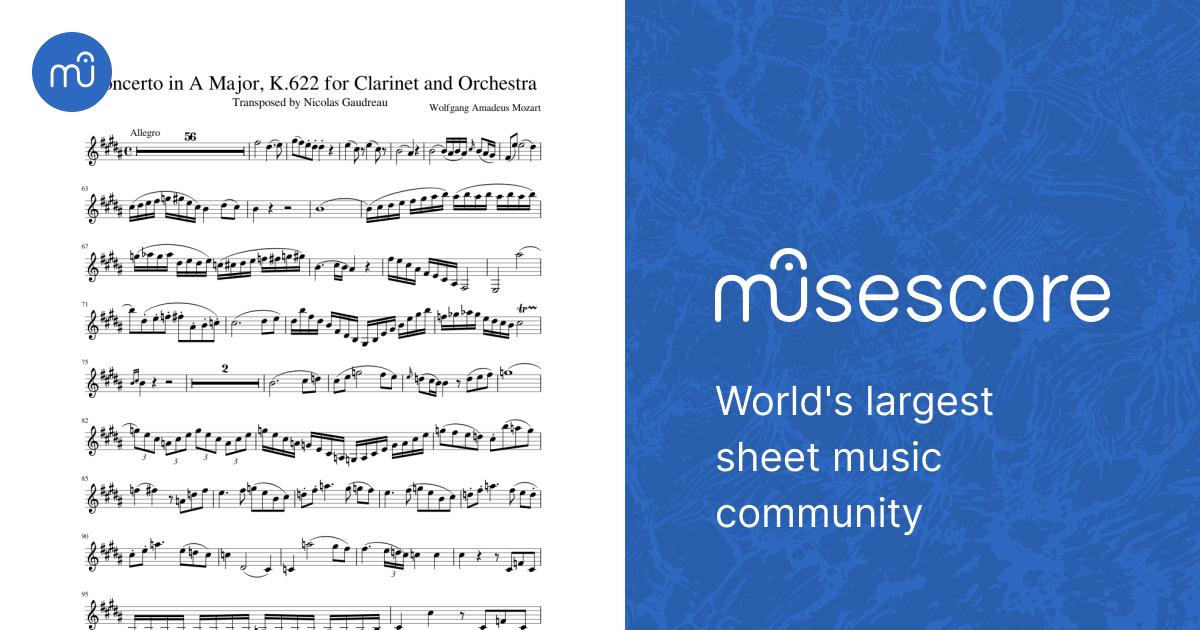 その他 Mozart;Clarinet Concerto Clarinet Concerto in A major, K.622 - Wolfgang Amadeus