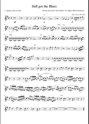 Still Got the Blues - Gary Moore arr. Jakub Burda Sheet Music with