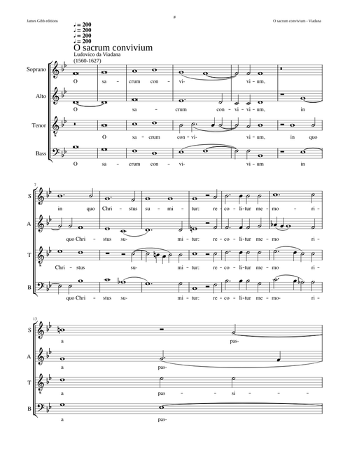 O sacrum convivium - Ludovico da Viadana