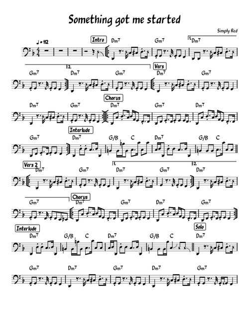 Something got me started – Simply Red (Bass)