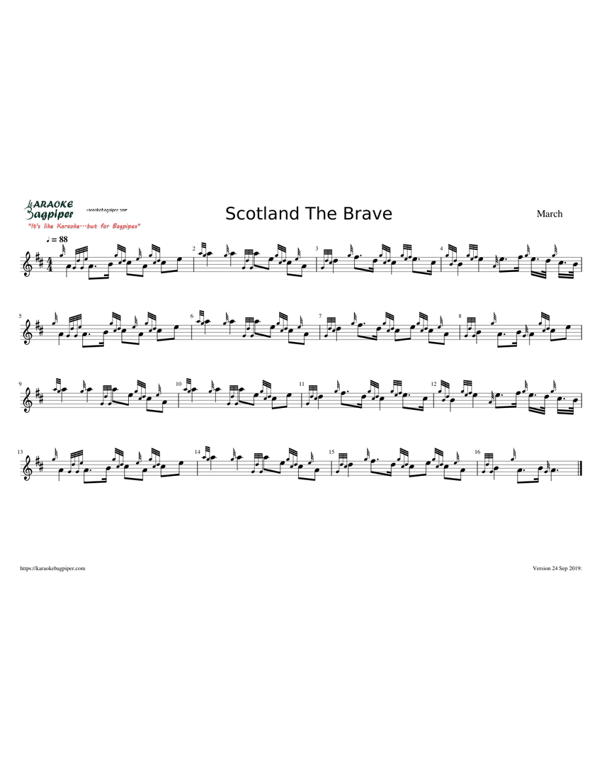 Bagpipes playing scotland the brave hotsell
