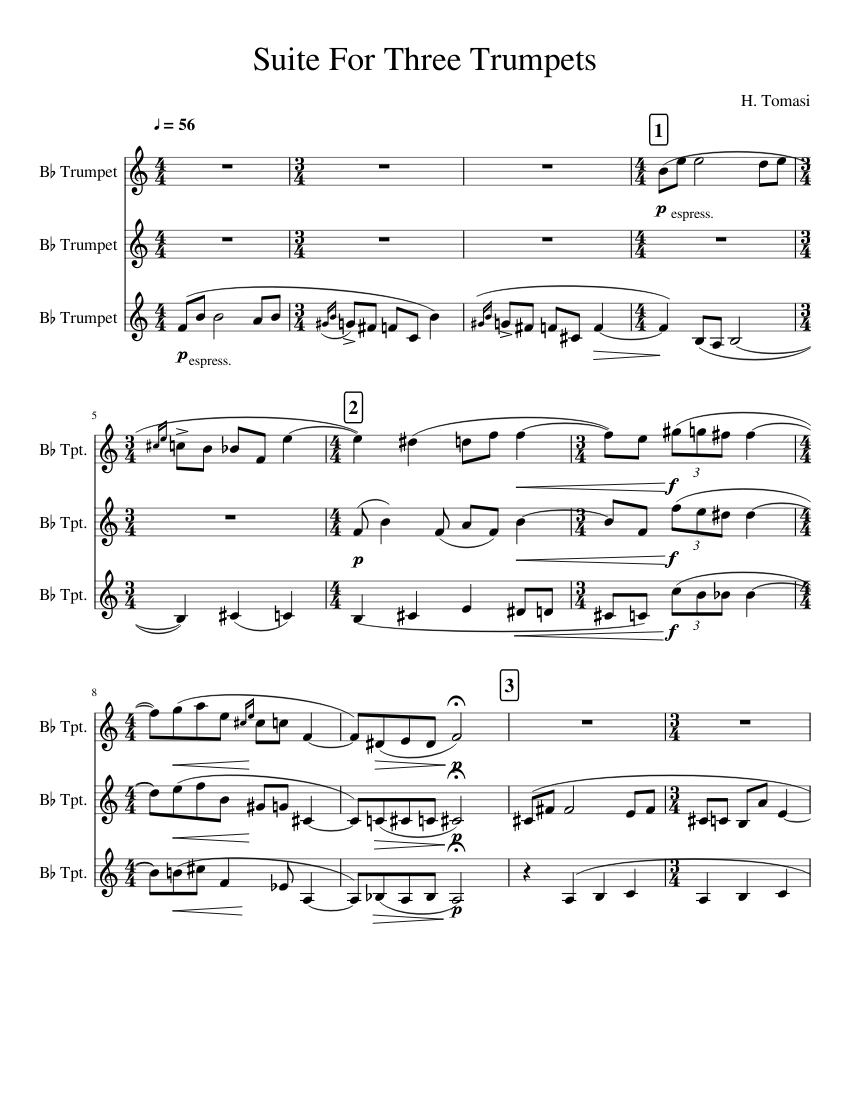 The three trumpets on sale