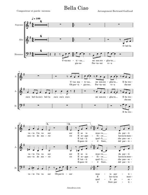 Bella ciao – Misc Traditional