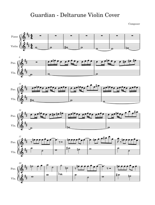 Guardian Violin Cover Deltarune