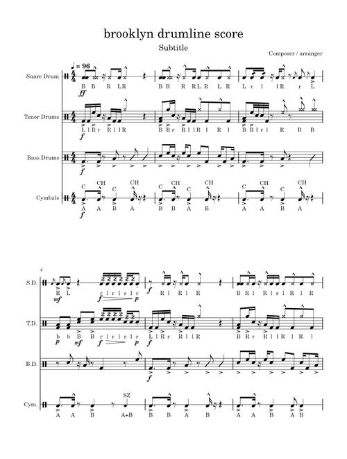 brooklyn drumline score – Peanut21