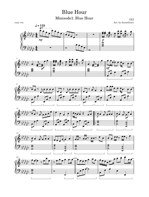 Blue Hour – TXT (easy)