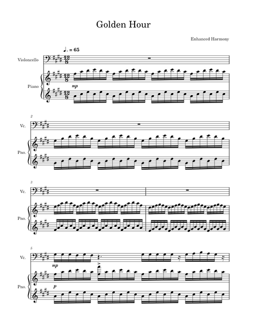 Golden Hour – JVKE (piano/cello)