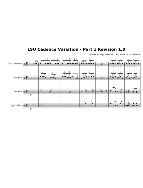 Bleu Raders Cadence – Doug Albritton
