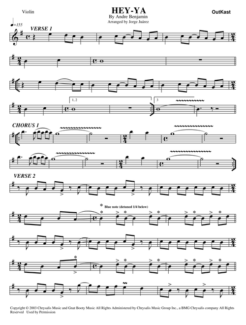 Hey Ya! (Arr. Jorge Juárez) - OutKast (Violin Solo)