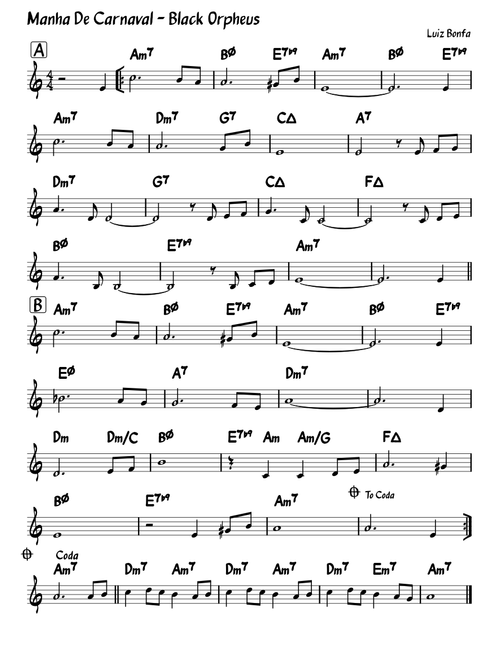Manha De Carnaval - Black Orpheus