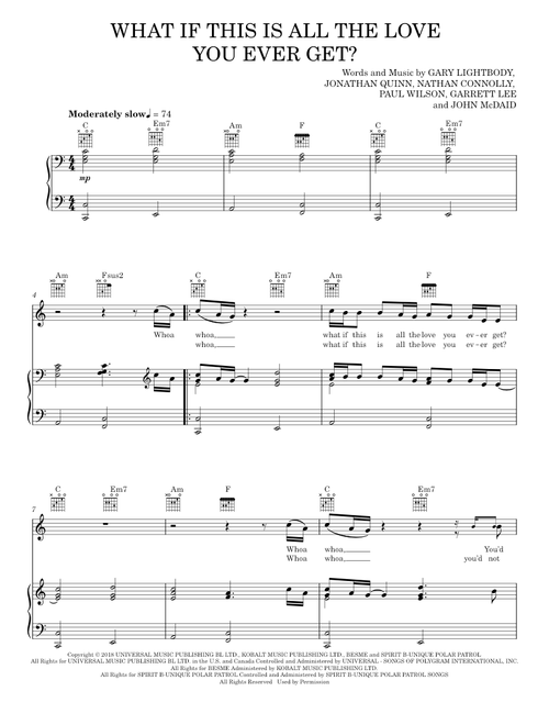 What if this is all the love you ever get - Snow Patrol (Piano-Vocal-Guitar)
