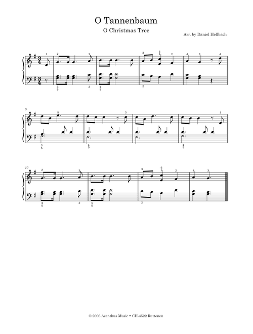 O Tannenbaum - Arr. by Daniel Hellbach