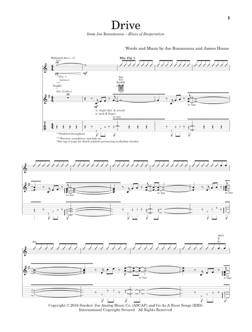 Drive - Joe Bonamassa (Guitar Tab)