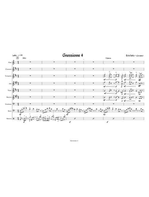 Satie - Gnossienne 4 - Arrangement pour Big Band