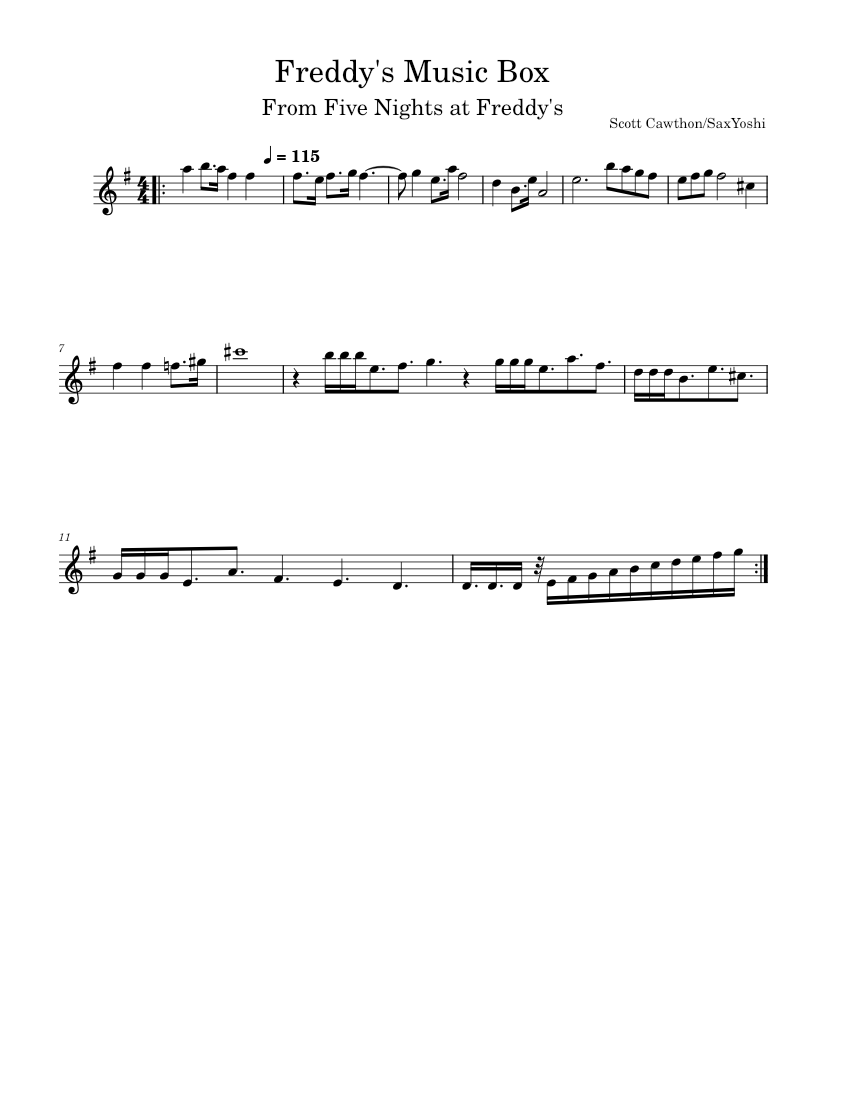 Carmen march of the toreadors Bizet Freddy's Music Box