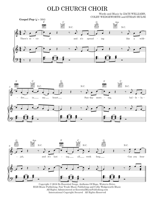 Old church choir - Zach Williams (Piano-Vocal-Guitar)