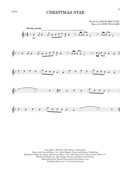 Christmas Star - Leslie Bricusse (French Horn Solo)